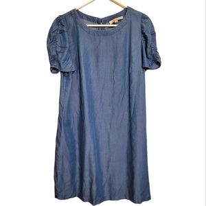 Loft Chambray Blue Shift Dress, SIze 12